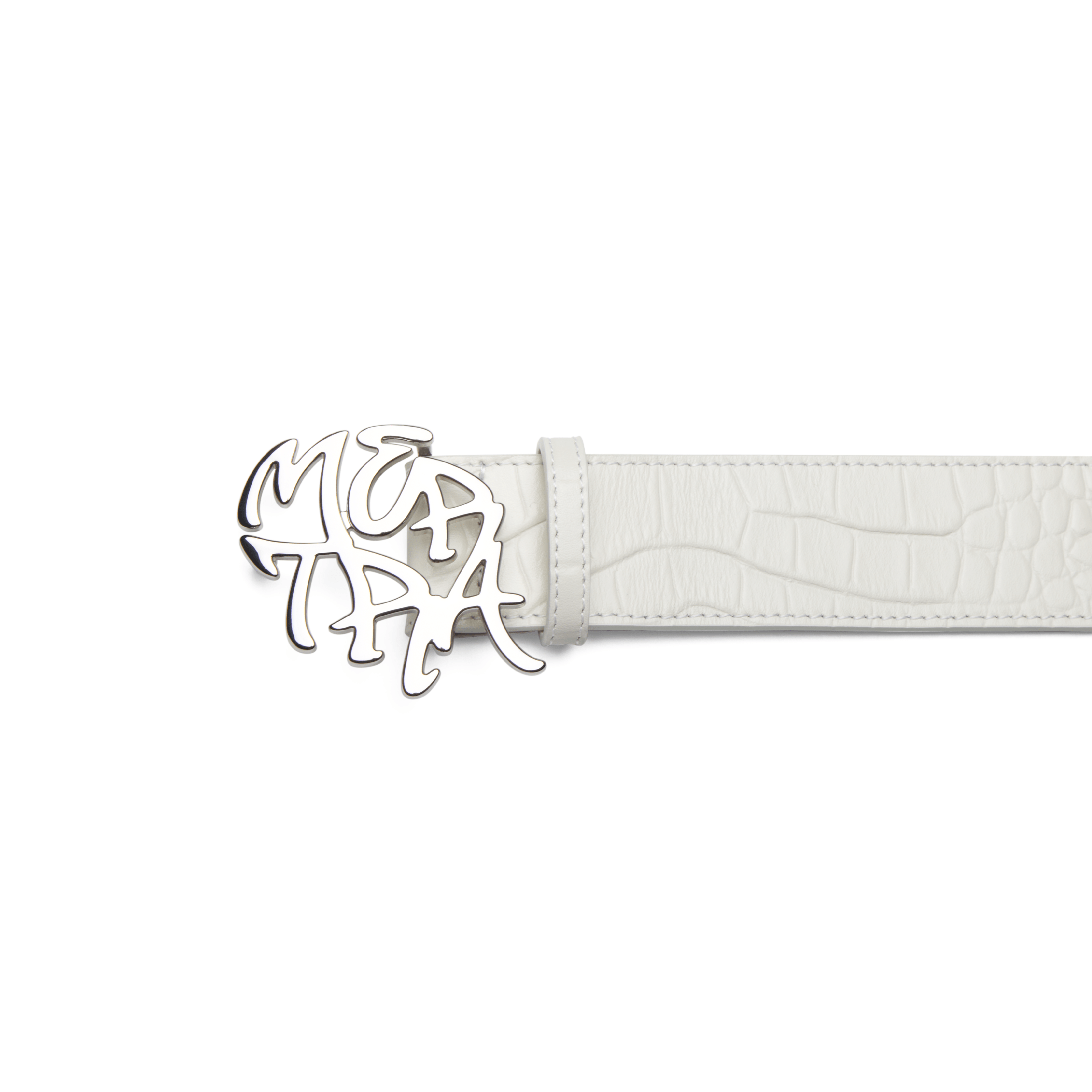 Alligator Skin Belt (White)