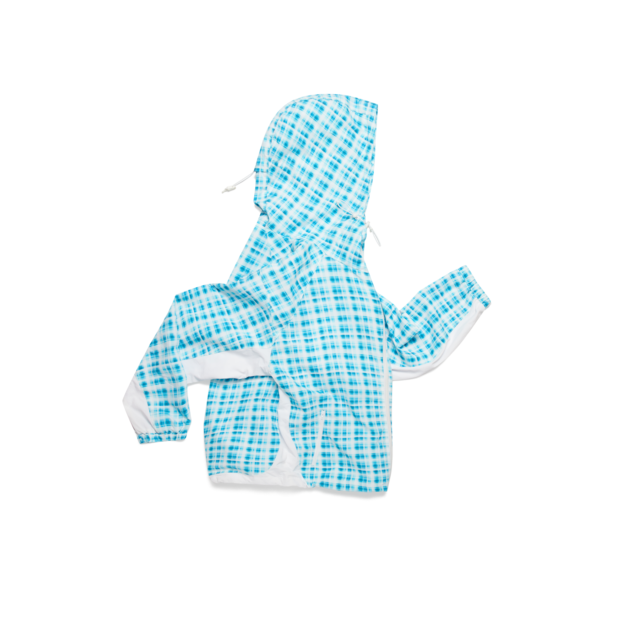 Asymmetrical Plaid Softshell (Blue)