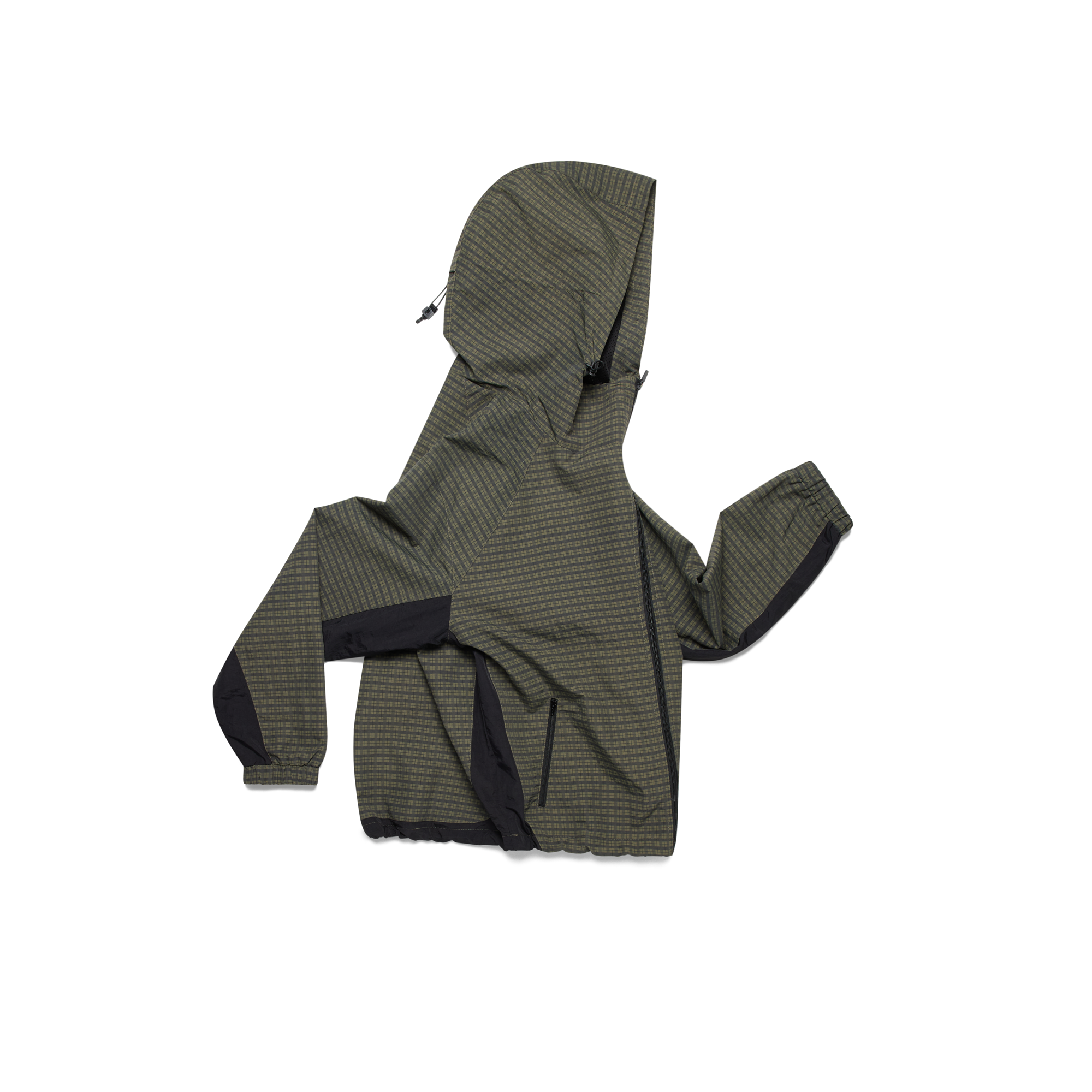 Asymmetrical Plaid Softshell (Green)