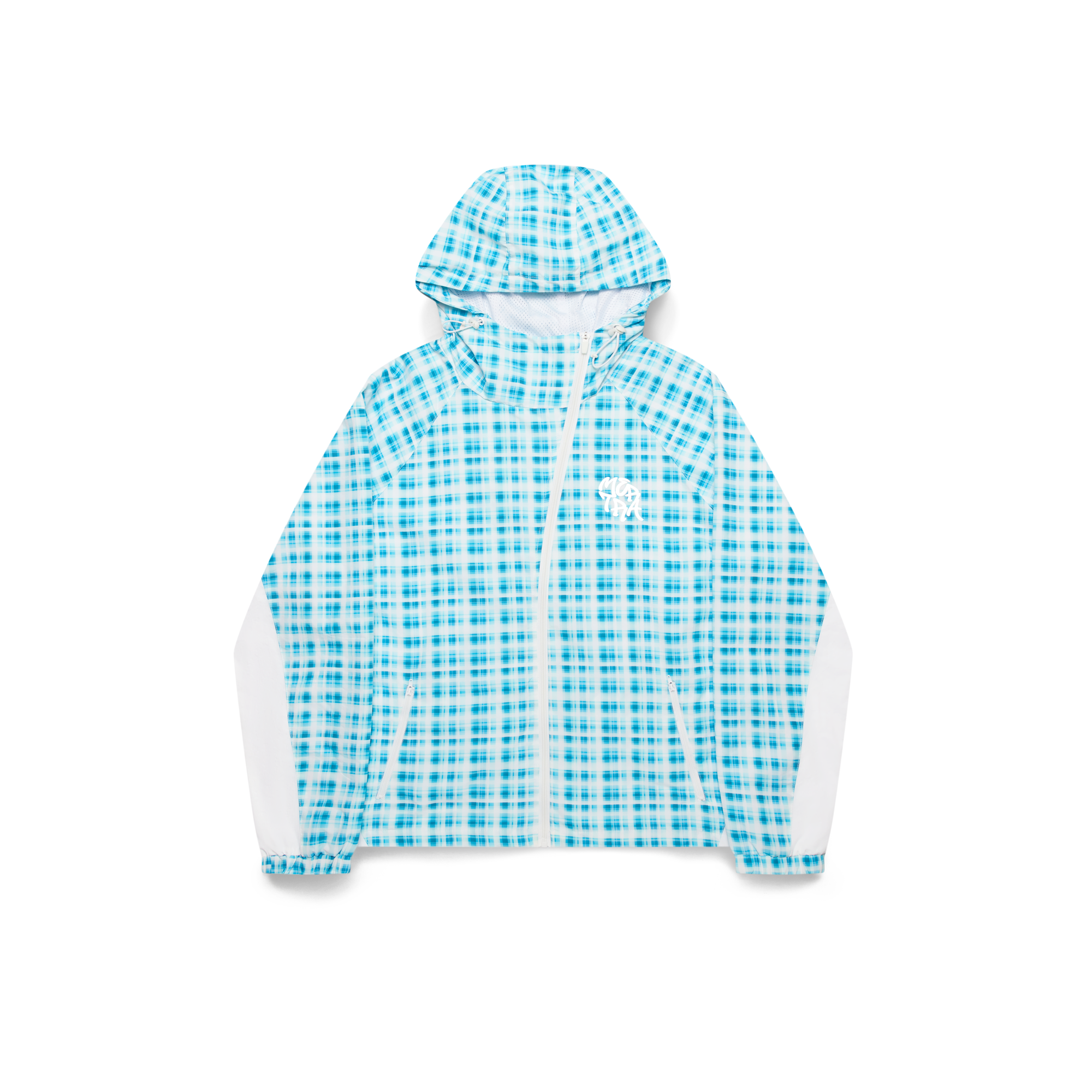 Asymmetrical Plaid Softshell (Blue)