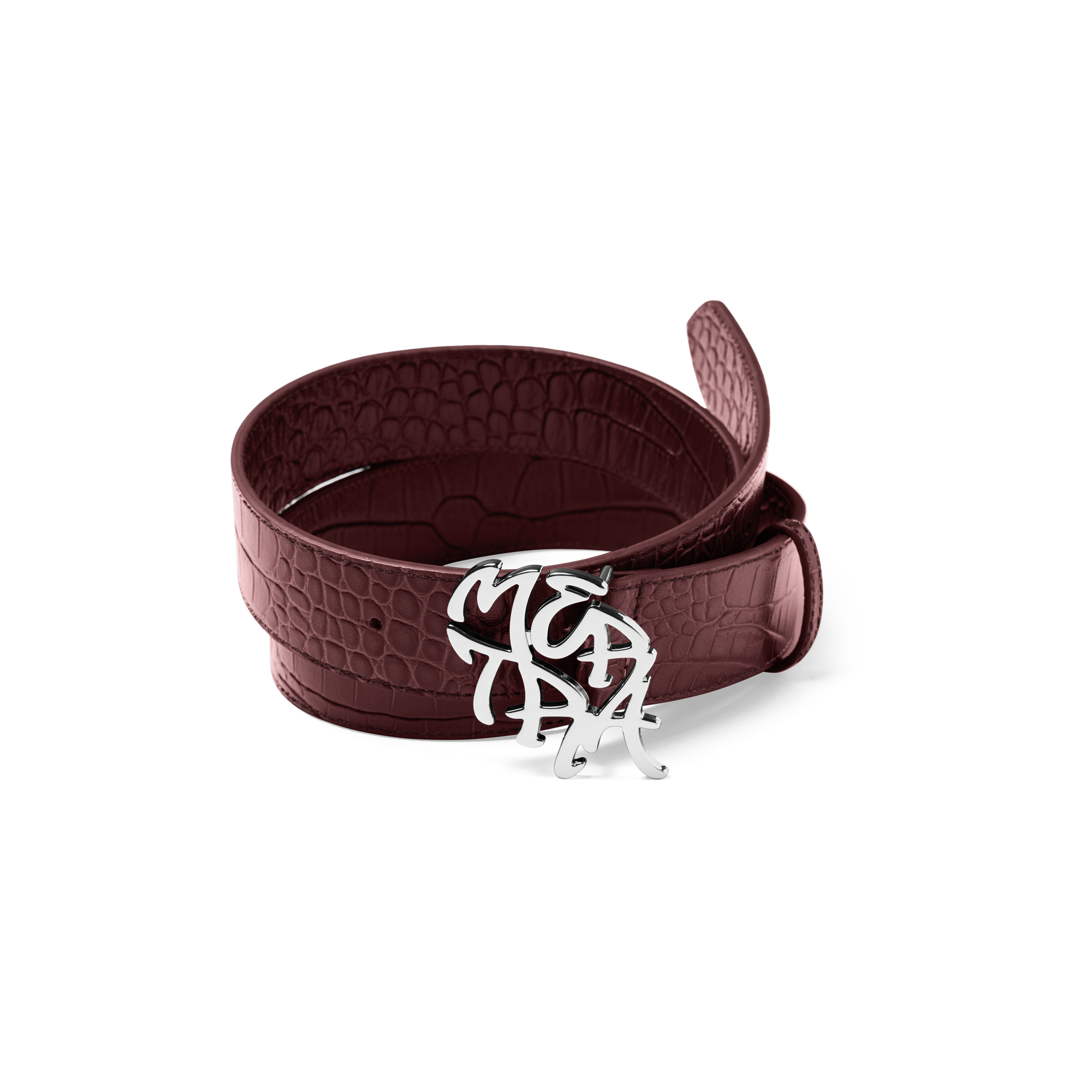 Alligator Skin Belt (Wine)